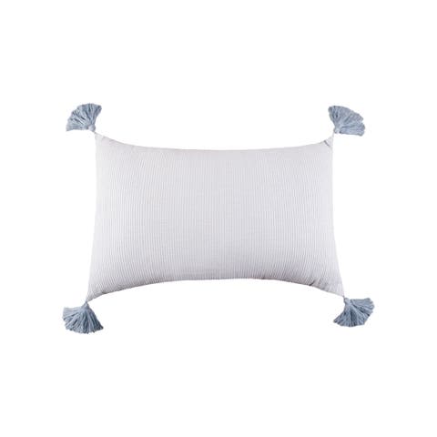 Bree Vertical Stripe Tasseled Cotton Accent Pillow