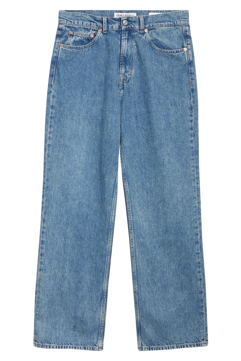 Third Cut Wide Straight Leg Jeans, Alternate, color, BLUE TECH WASH DENIM