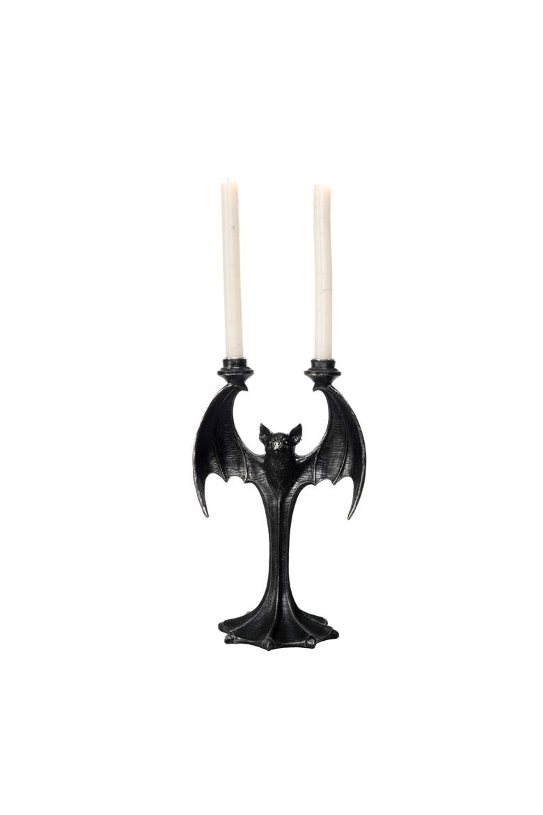 Bat Candelabra Candle Holder, Main, color, Black
