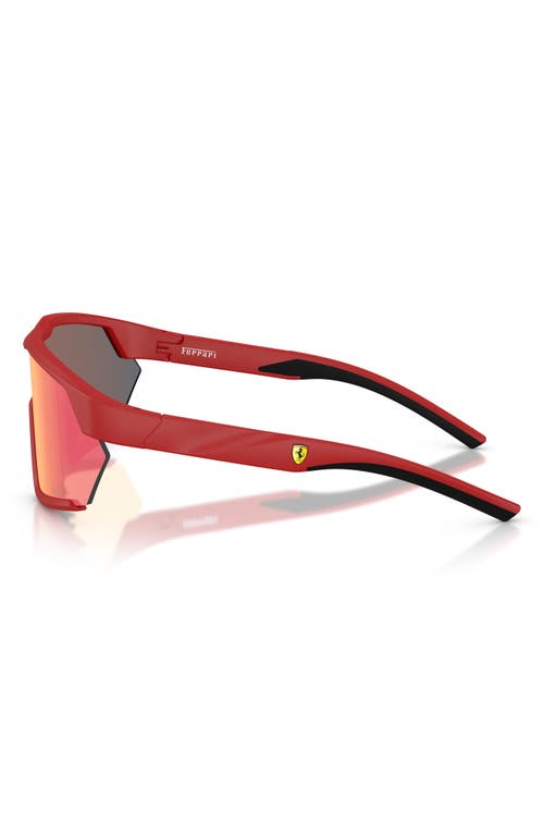 Scuderia Ferrari 41mm Irregular Sunglasses In Matte Red