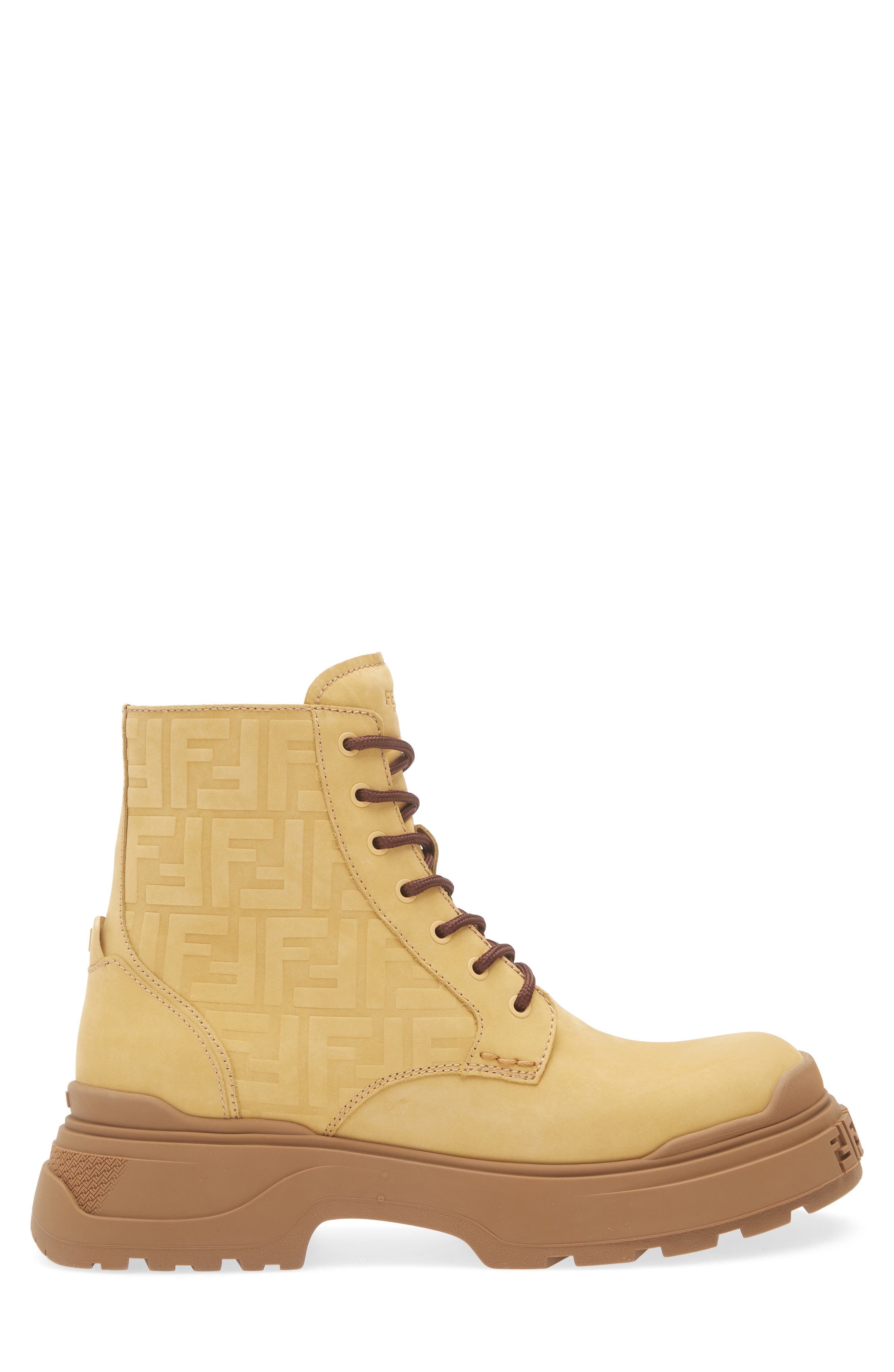 Fendi Force Light Combat Boot, Alternate, color, Light Ocra/ Light Ocra