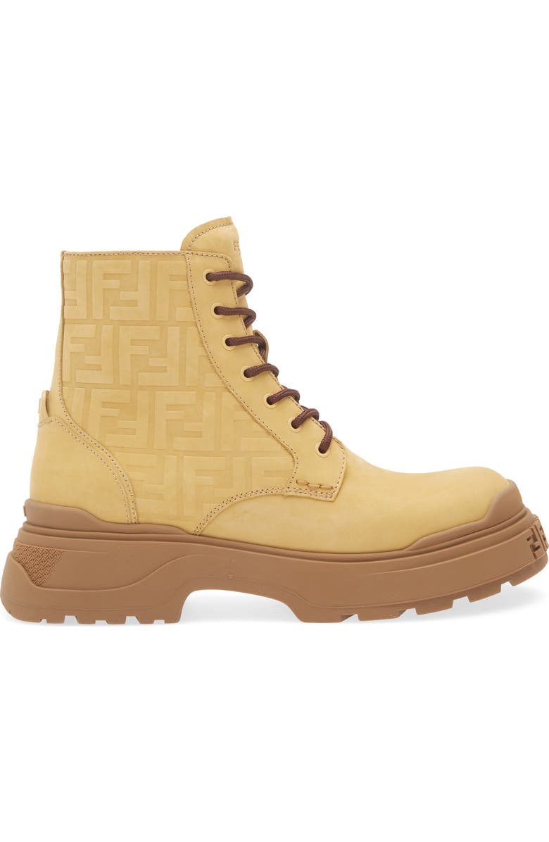 Fendi Force Light Combat Boot, Alternate, color, Light Ocra/ Light Ocra