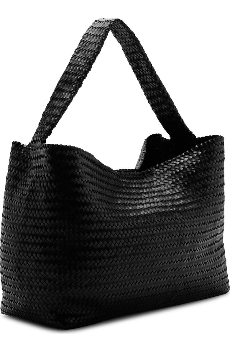 MANGO Braided Leather Bucket Bag, Alternate, color,