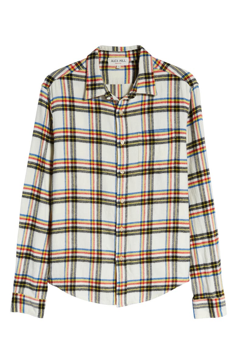 Alex Mill Regular Fit Plaid Flannel Button-Up Shirt, Alternate, color, 