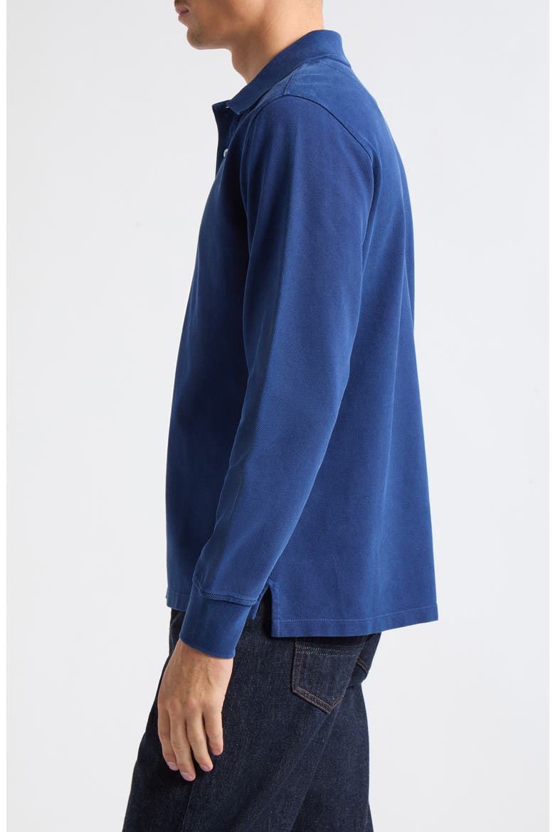 Cotton Piqué Polo, Alternate, color, INDIGO 250