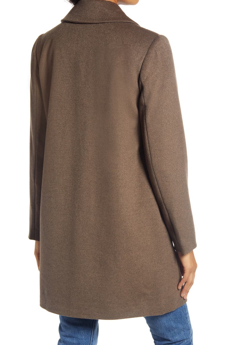 Wool Blend Coat, Alternate, color, MELANGE BROWN