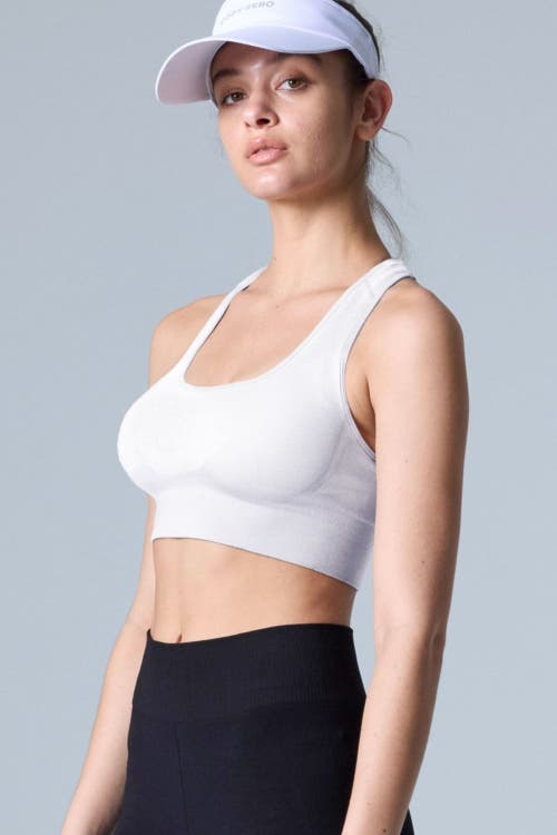 Cozy Zero Tech Merino Mid-support Sports Bra In White