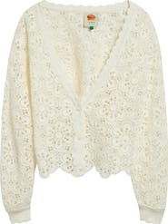 ✴︎専用✴︎hiand✴︎新品Flower cardigan【white】 Flower cardigan - HIAND