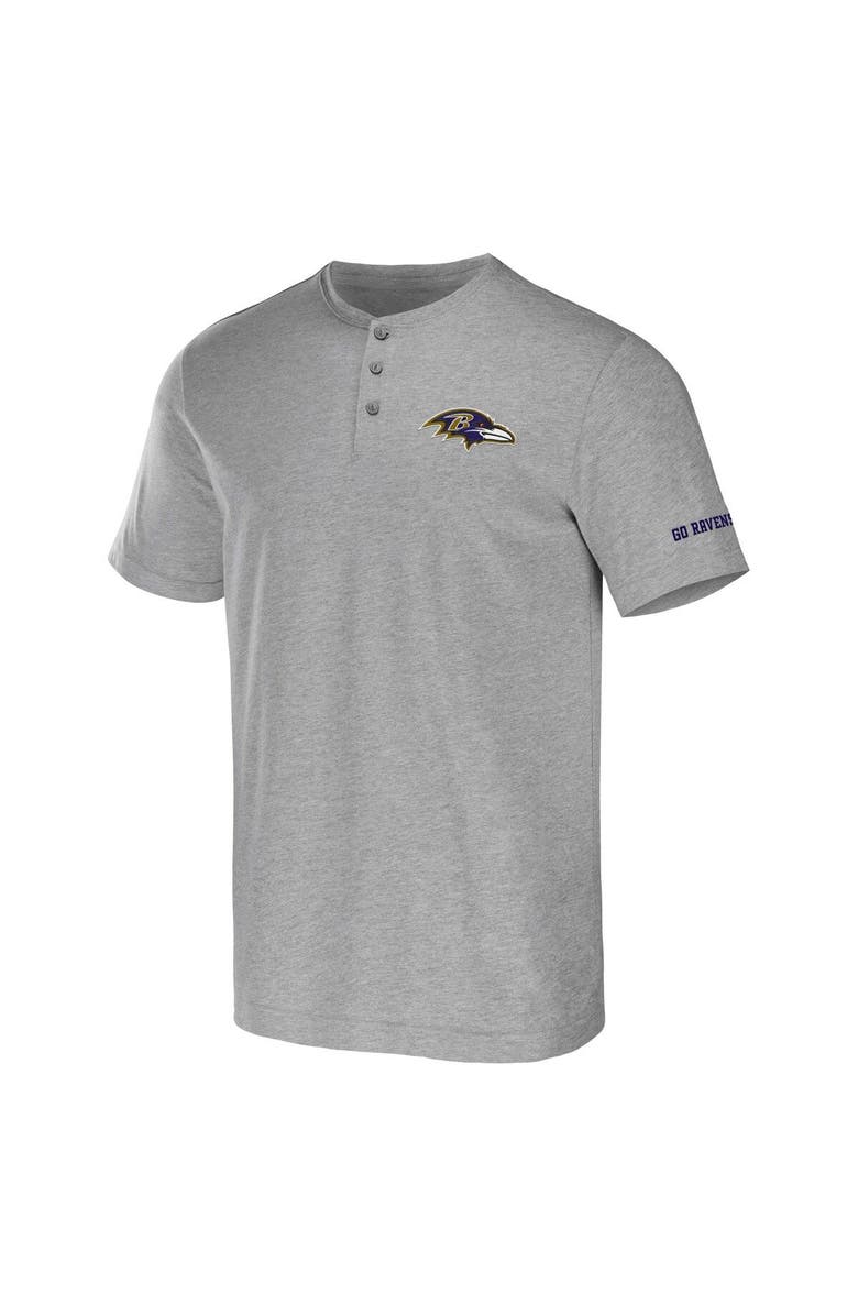 NFL X DARIUS RUCKER Men's NFL x Darius Rucker Collection by Fanatics Heather Gray Baltimore Ravens Henley T-Shirt, Alternate, color, Heather Gray