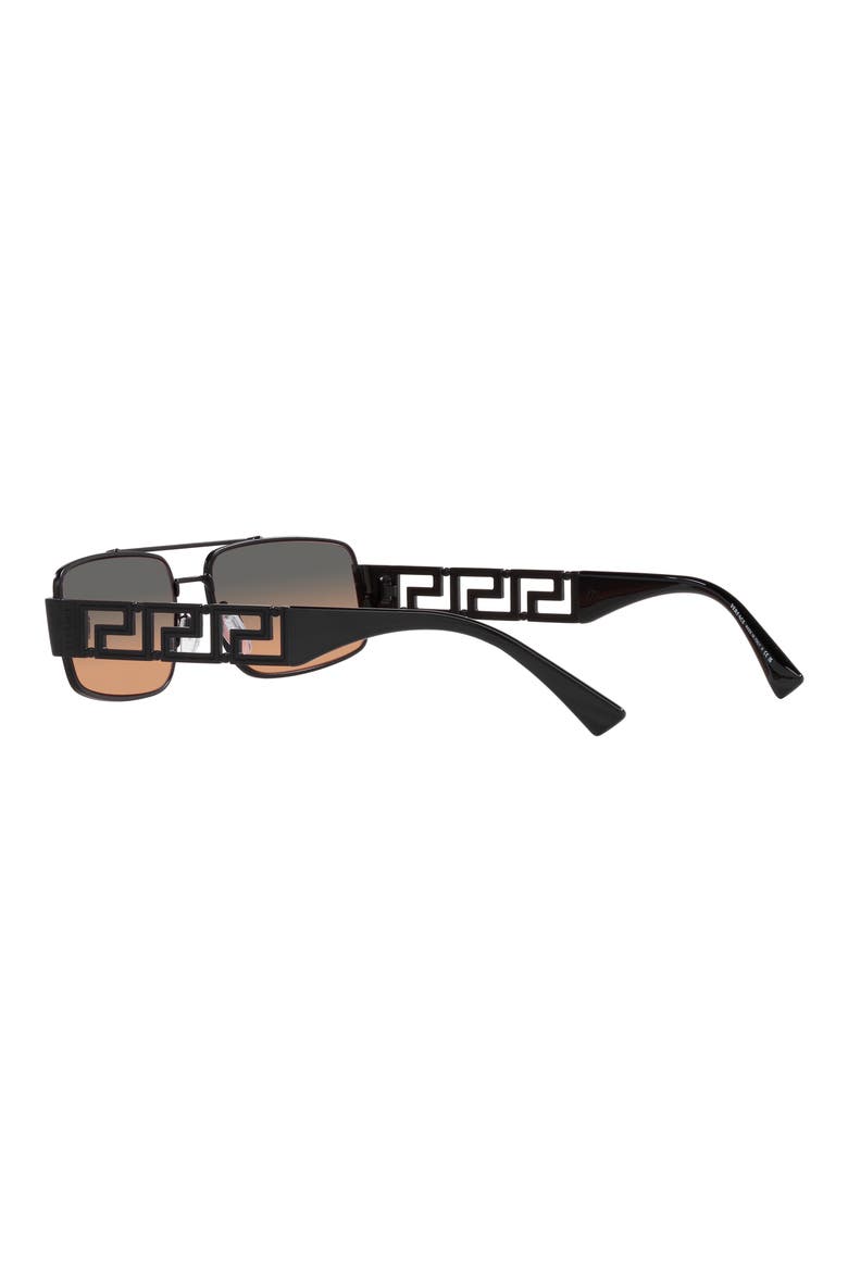 60mm Rectangular Sunglasses, Alternate, color, MATTE BLACK
