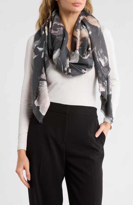 Vince Camuto Inky Floral Supersoft Wrap Scarf