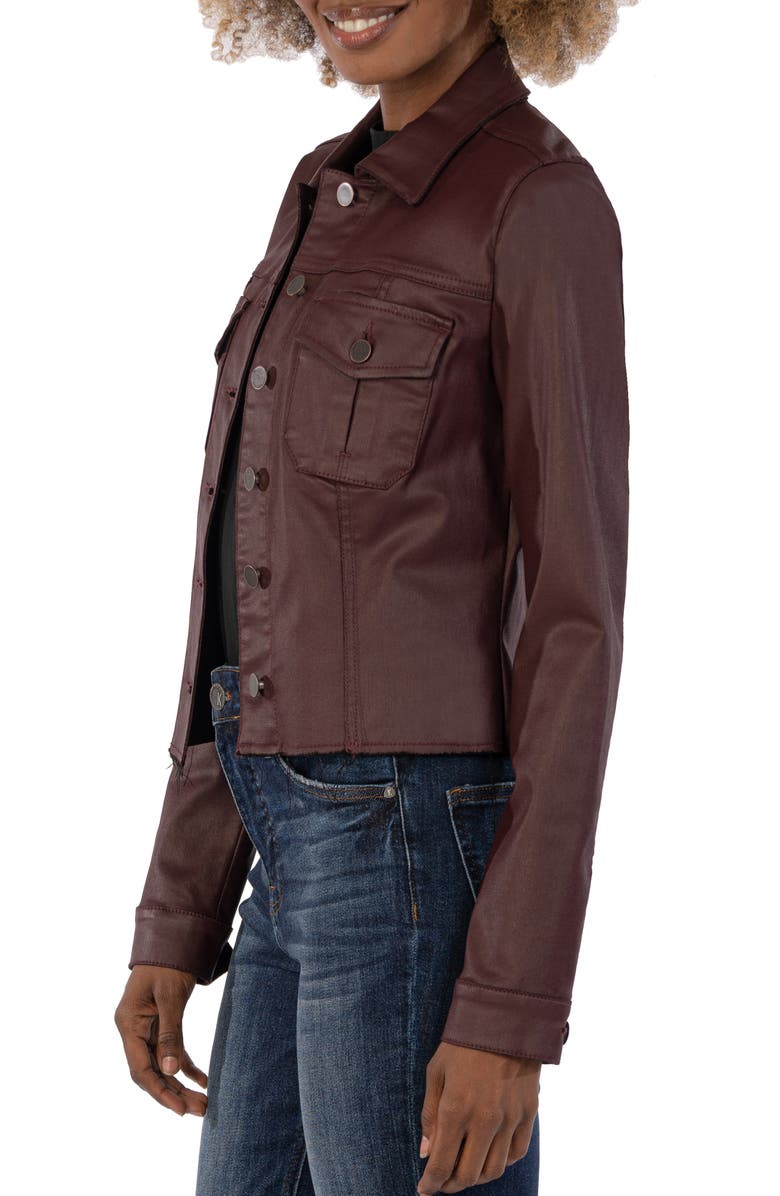 KUT from the Kloth Kara Raw Hem Crop Denim Jacket, Alternate, color,