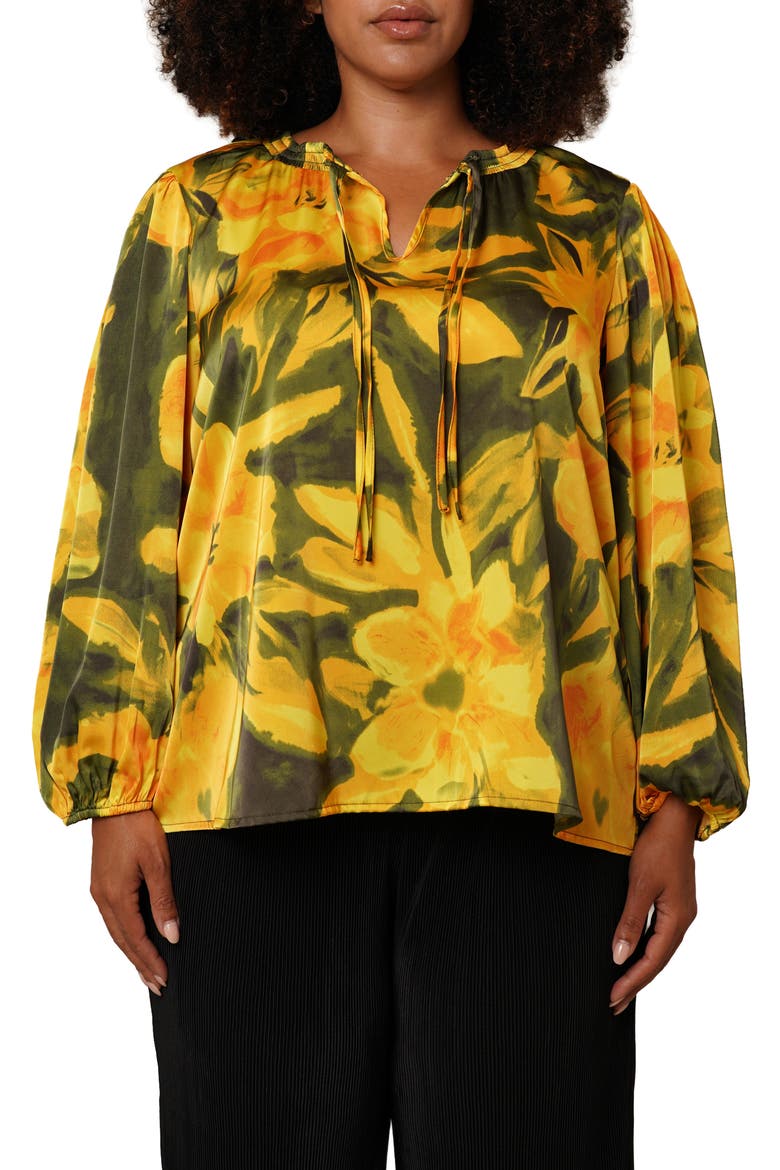 Tie Front Top, Main, color, YELLOW