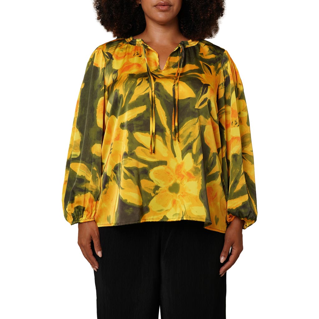 Cyrus Tie Front Top In Yellow