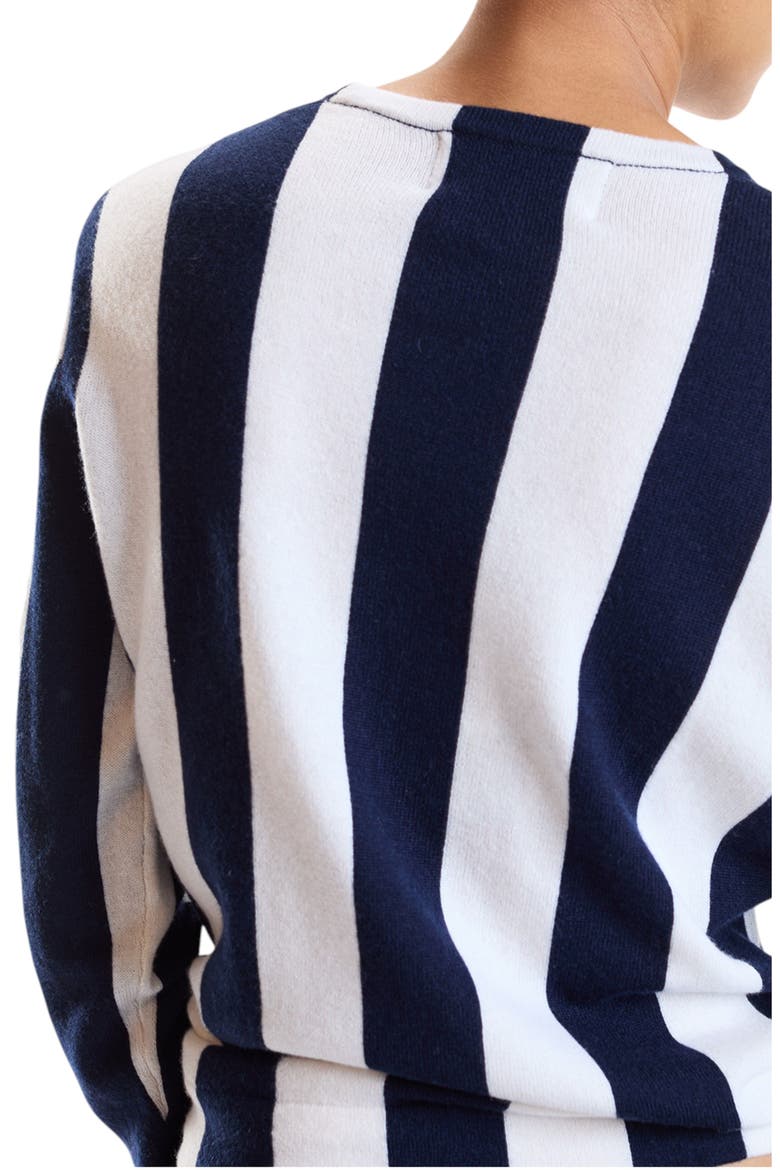 Sideline Striped Sweater, Alternate, color, Navy