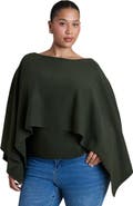 ELOQUII Layered Cape Sweater