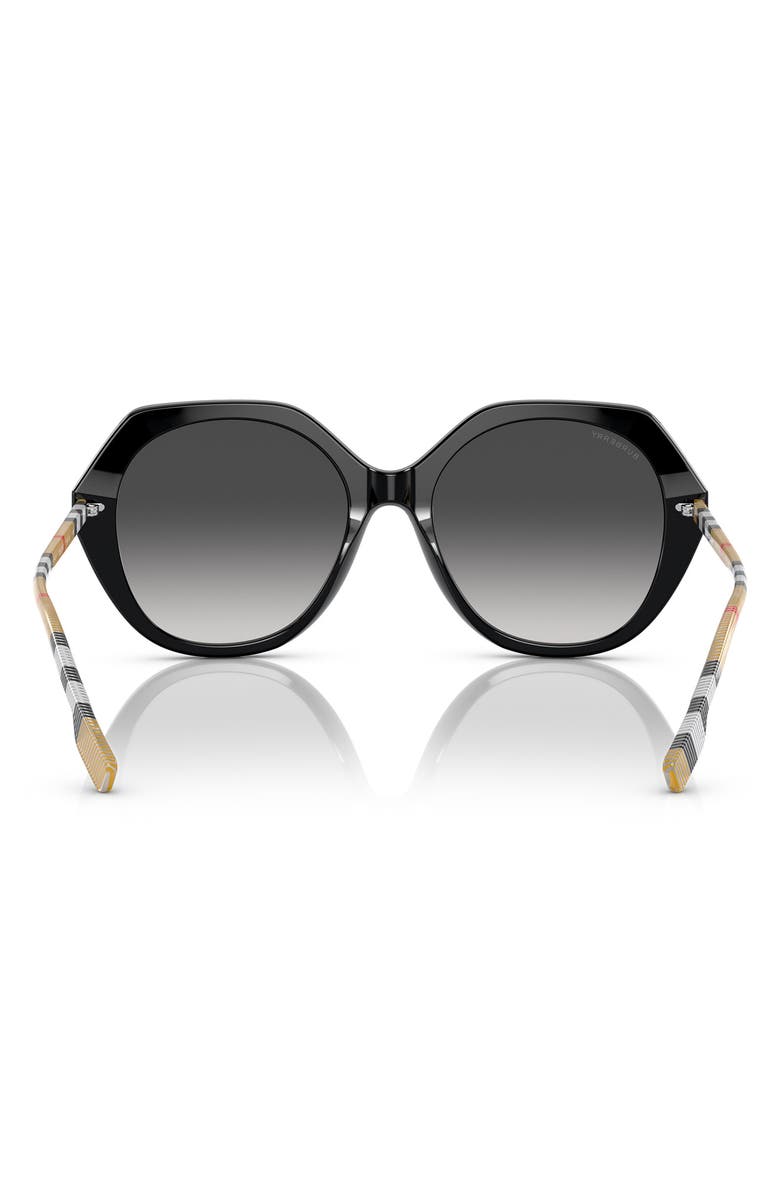 Burberry 57mm Irregular Sunglasses, Alternate, color, Black / Grey Gradient