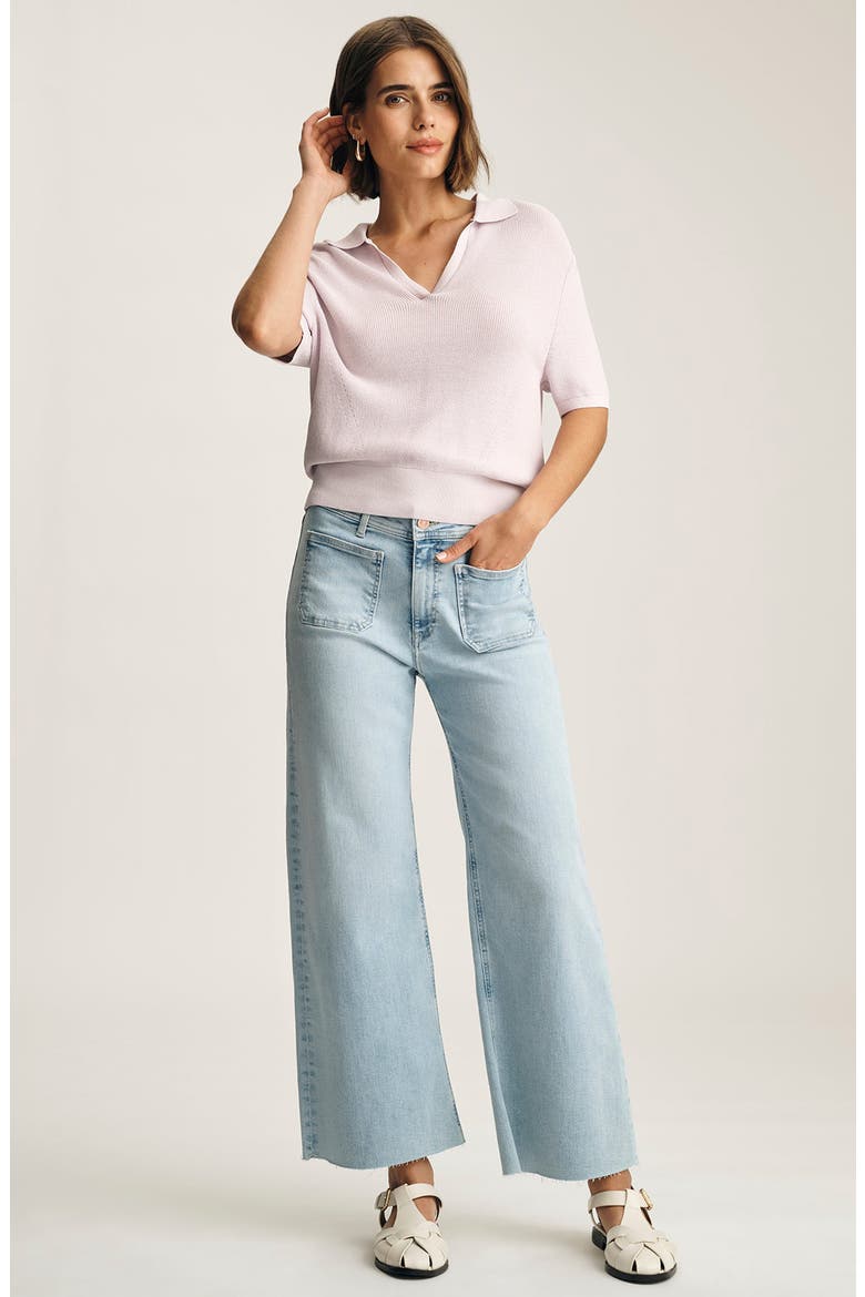Rib Polo Sweater, Alternate, color, ORCHID HUSH