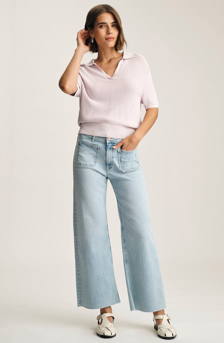 Mavi Jeans Rib Polo Sweater, Alternate, color, Orchid Hush