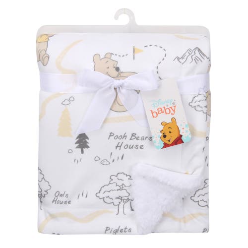 Lambs & Ivy Disney Baby Pooh And The Hundred Acre Woods White Baby Blanket In White