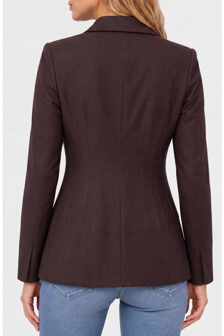 Fit and Flare Blazer, Alternate, color, BROWN TRUFFLE