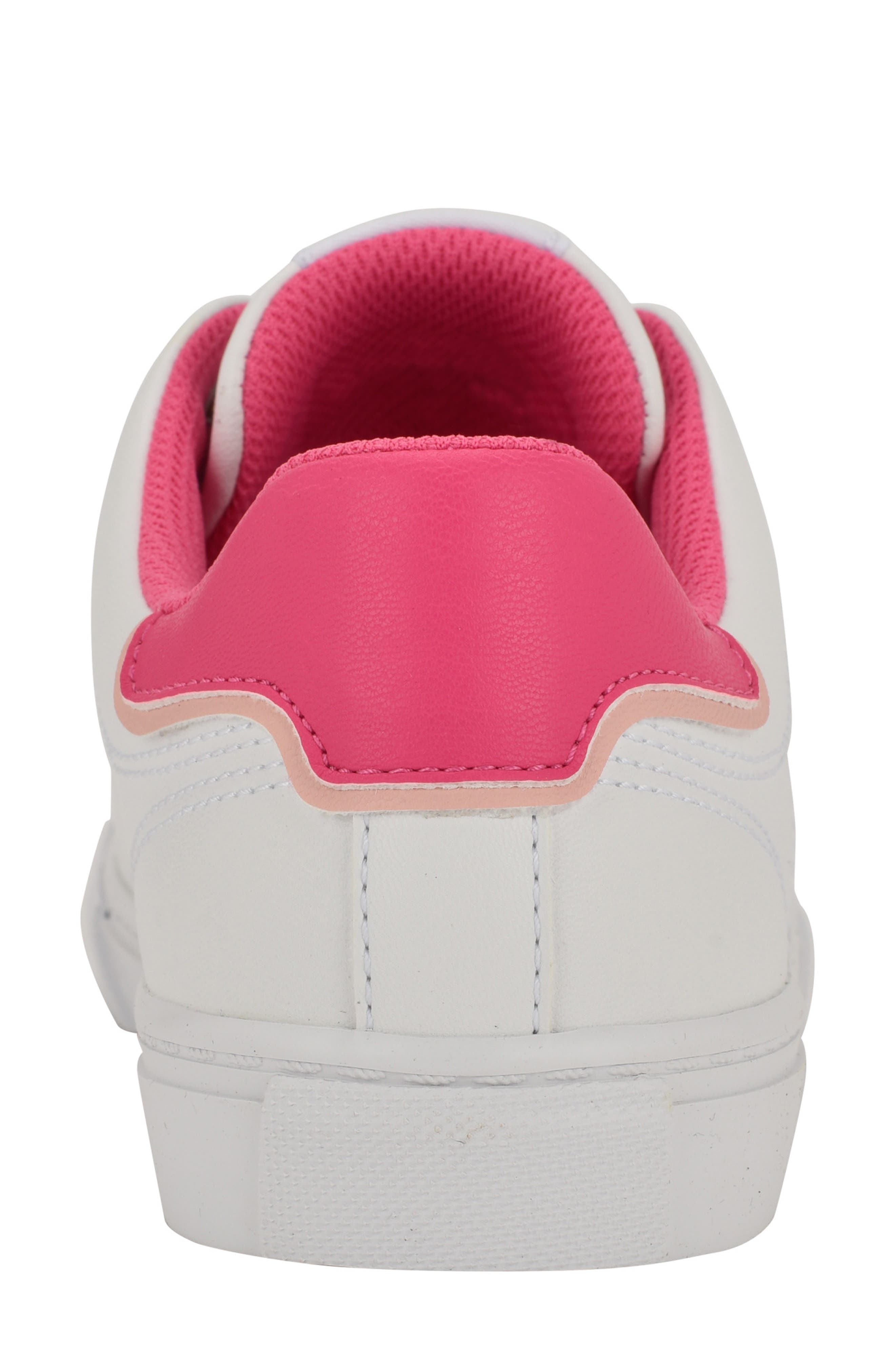 Lanzey Low Top Sneaker, Alternate, color, WHITE/TROPICAL PINK/SOFT ROSE