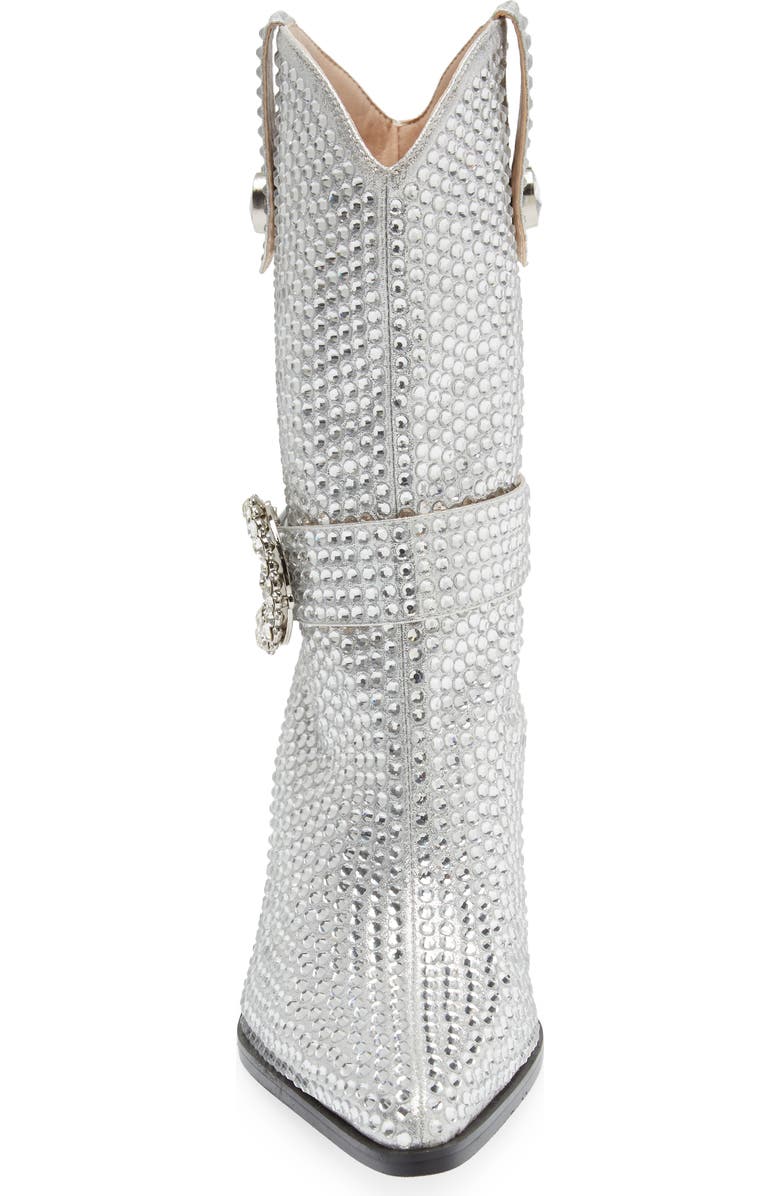 AZALEA WANG Federica Crystal Western Boot, Alternate, color,