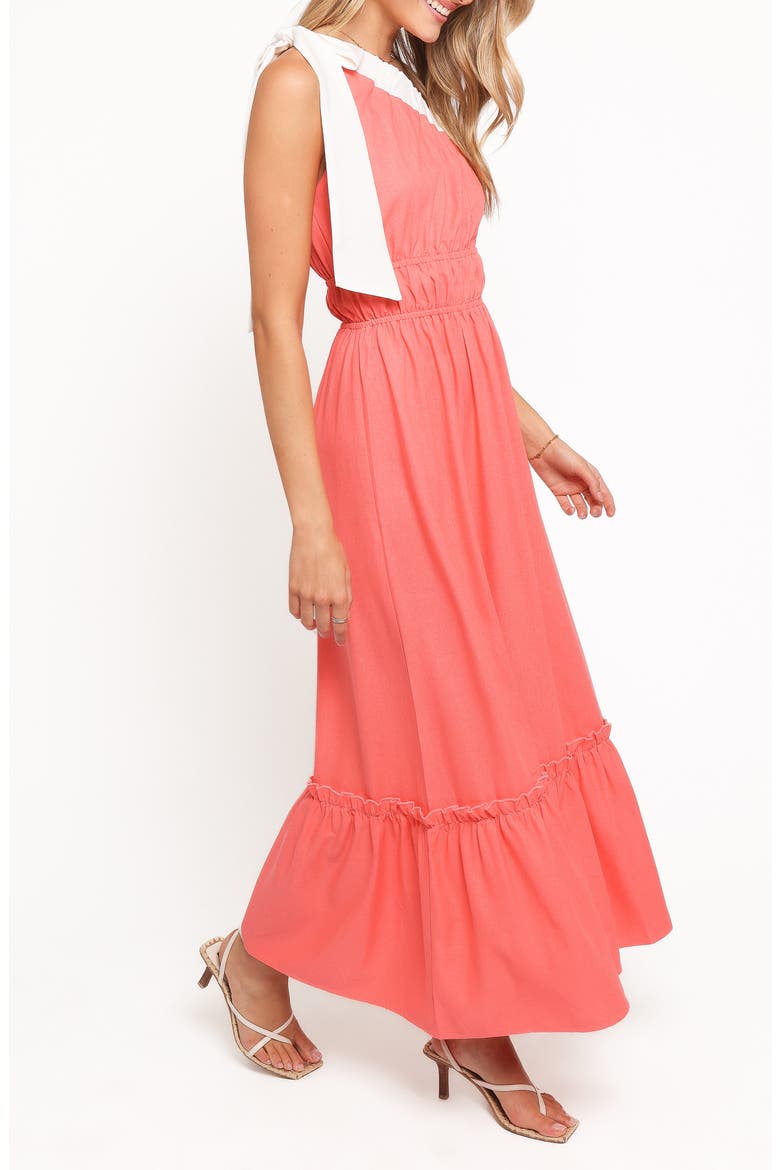 Gilda One-Shoulder Maxi Dress, Alternate, color, CORAL