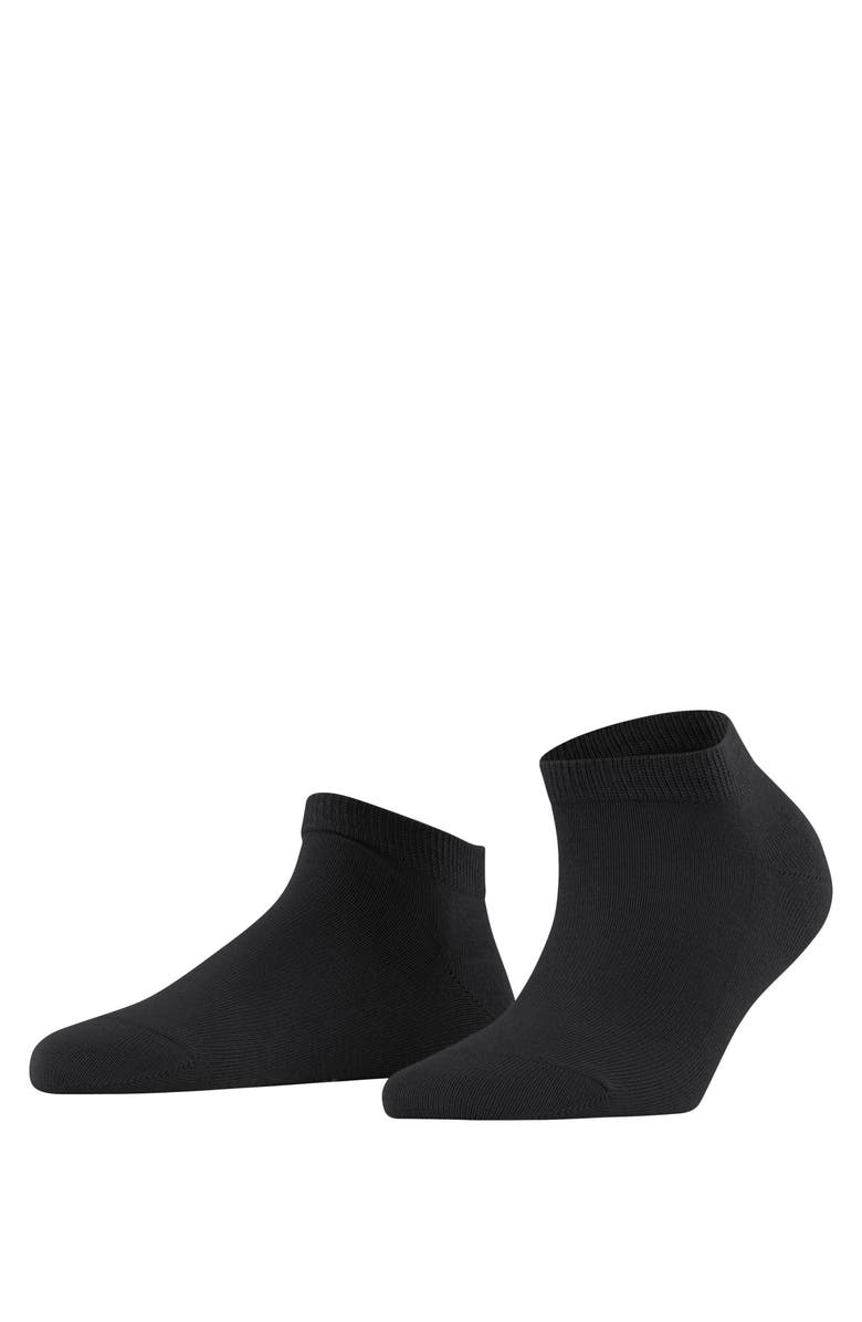Falke Family Sustainable Cotton Sneaker Socks, Main, color, Black
