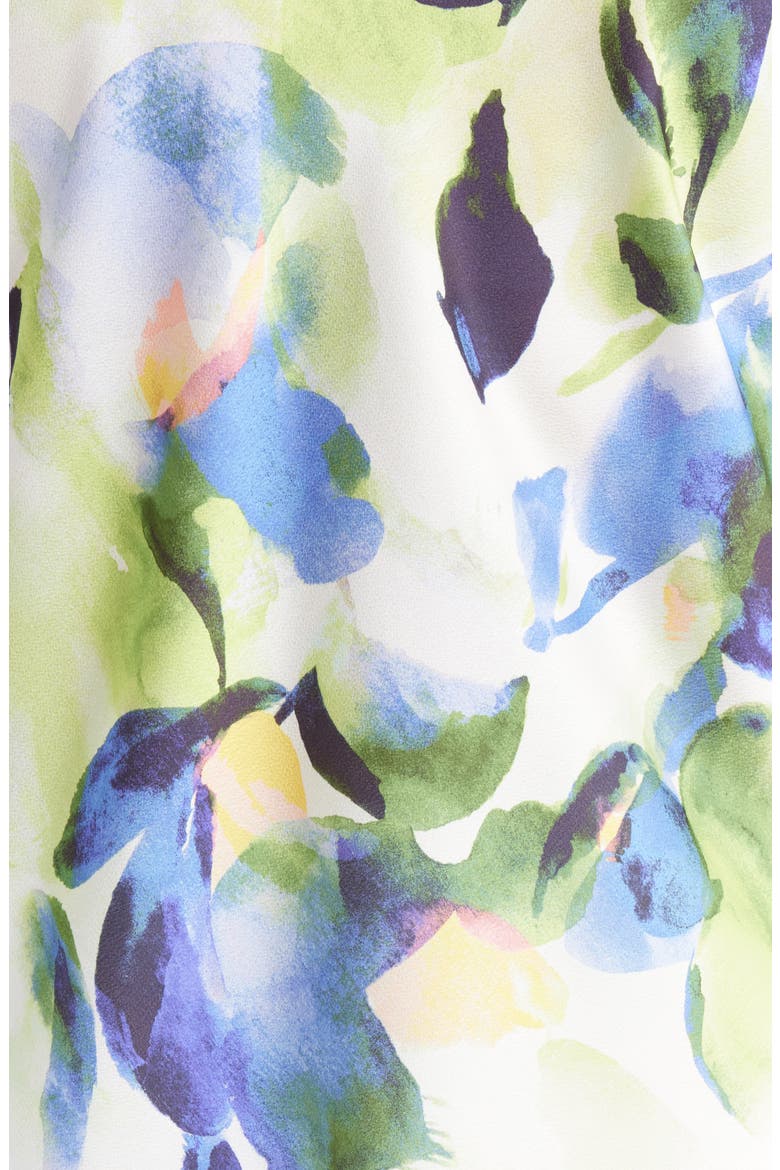 Watercolor Cowl Neck Satin Top, Alternate, color, FERN WATERCOLOR