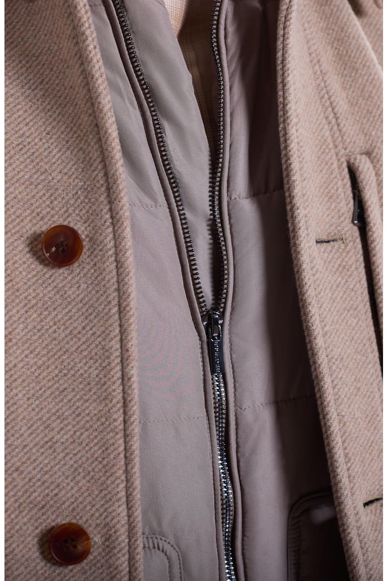 Tweed Jacket with Removable Quilted Vest, Alternate, color, WALNUT