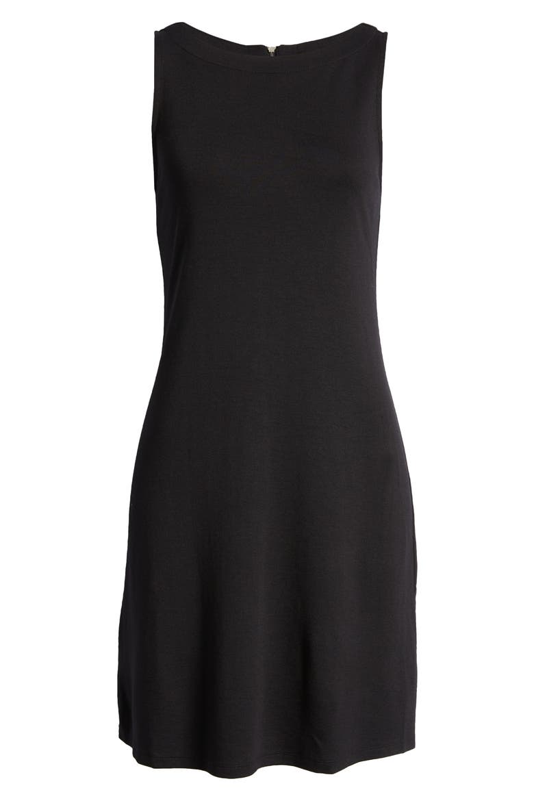 Sleeveless Sheath Minidress, Alternate, color, BLACK