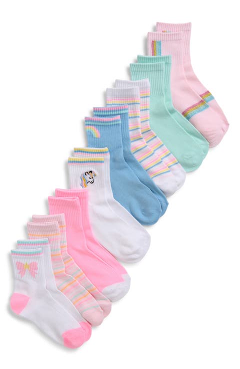 Kids' 9-Pack Quarter Socks