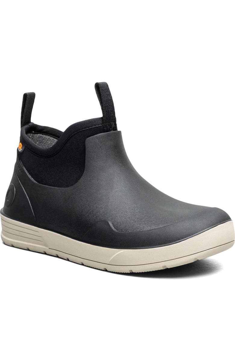 Bogs Rockaway Seamless Waterproof Chelsea Rain Boot, Main, color, Black