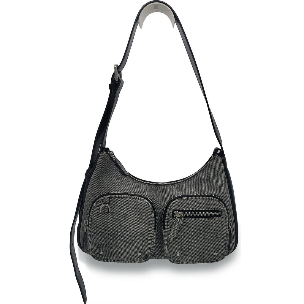 Oryany Out Pocket Leather Shoulder Bag In Black