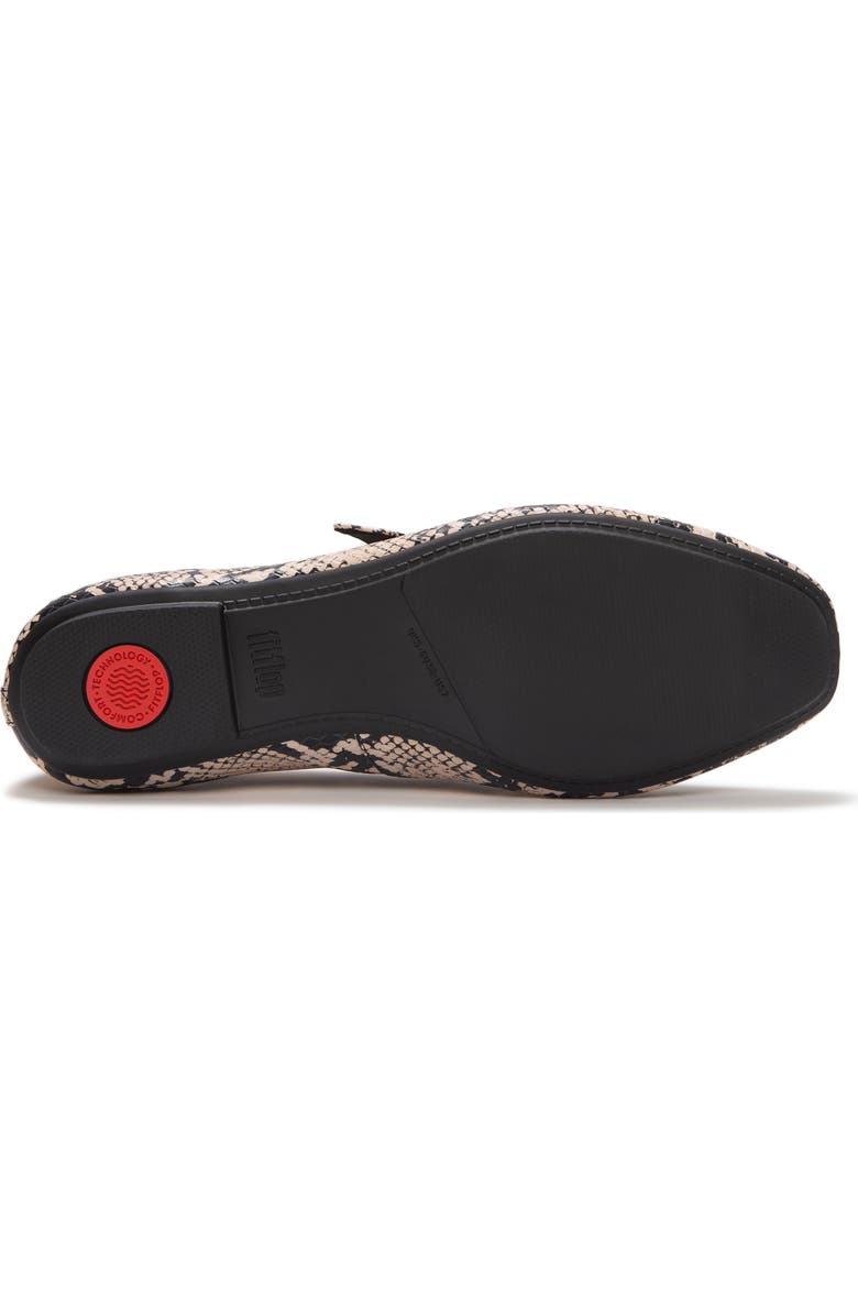FitFlop Delicato Snake Mary Janes, Alternate, color, Hazy Taupe/Black