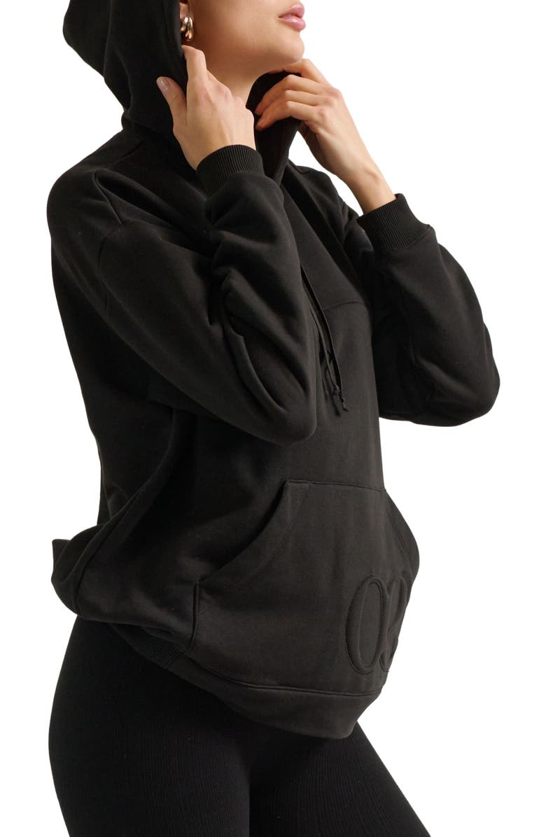 Cache Coeur Boston Maternity & Nursing Hoodie, Alternate, color, Black