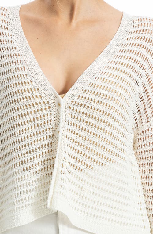 Max Studio Crochet Cardigan In Neutral