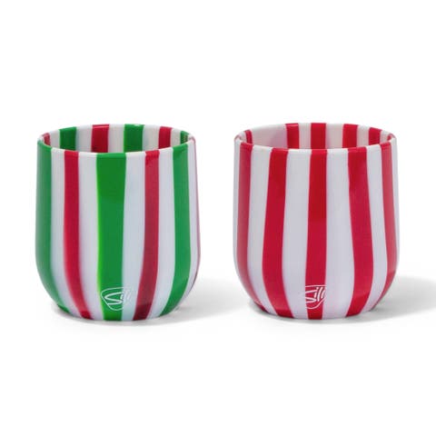 Silicone Wine Glasses 2 Pack Peppermint