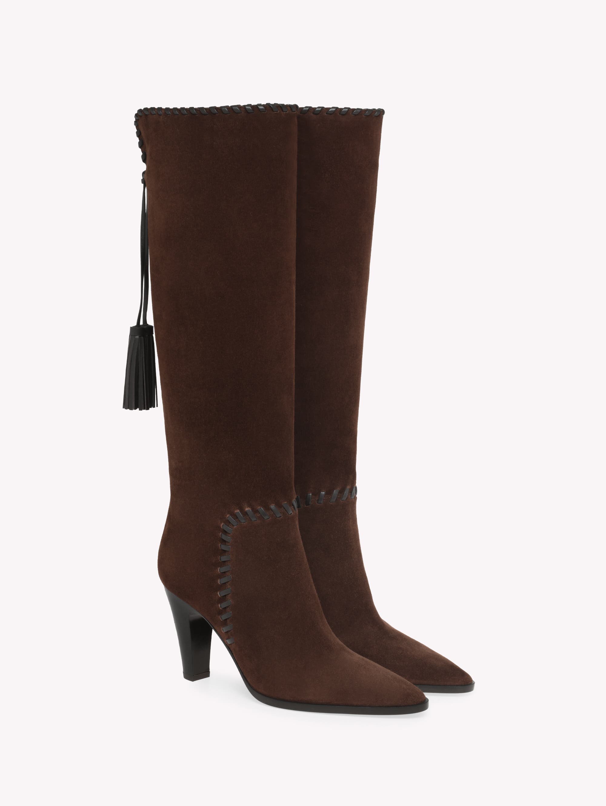 Gianvito Rossi Zaira Boot, Alternate, color, Brown Suede And Lamb Leather