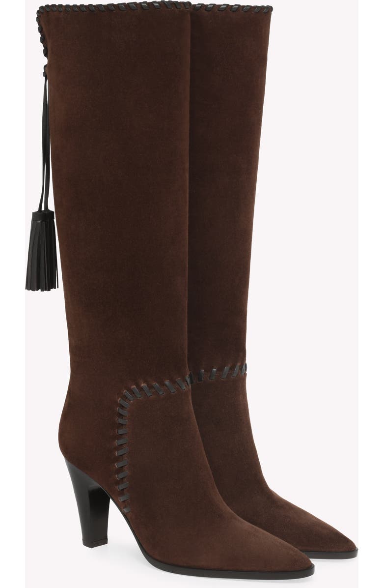 Gianvito Rossi Zaira Boot, Alternate, color, Brown Suede And Lamb Leather