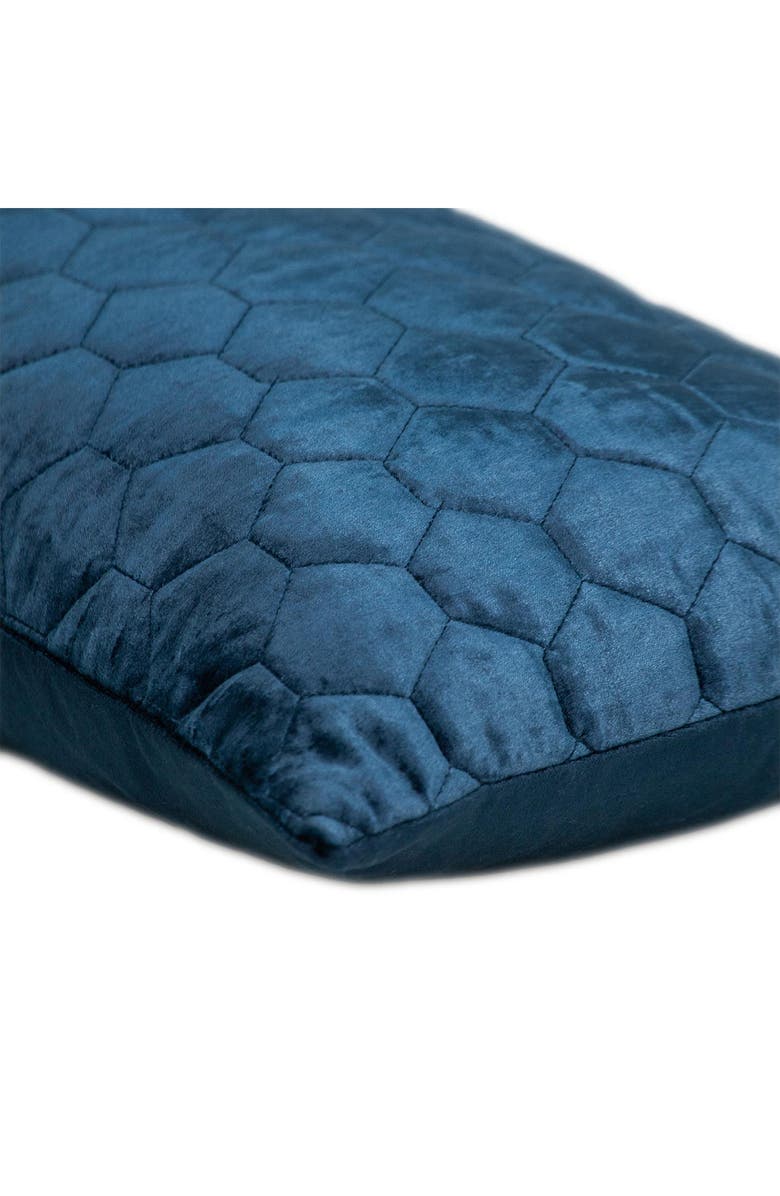 PARKLAND COLLECTION Bazyli Quilted Throw Pillow, Alternate, color, Navy