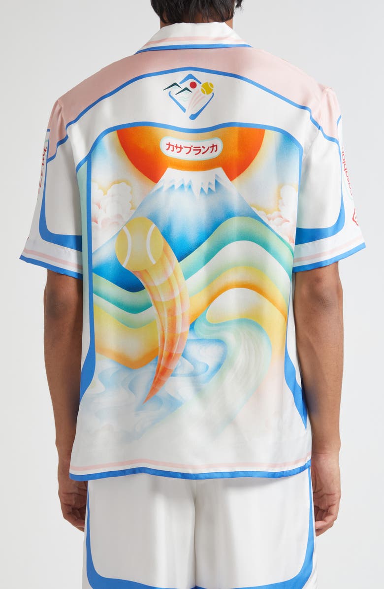 Casablanca Fuji Dream Silk Camp Shirt, Alternate, color, Fuji Dream