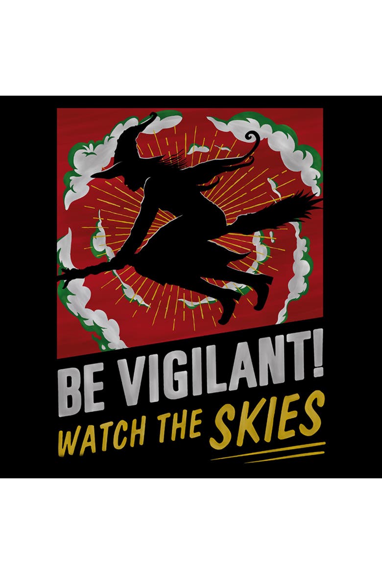 Boys Wicked For Good Elphaba Watch the Skies T Shirt, Alternate, color, Black