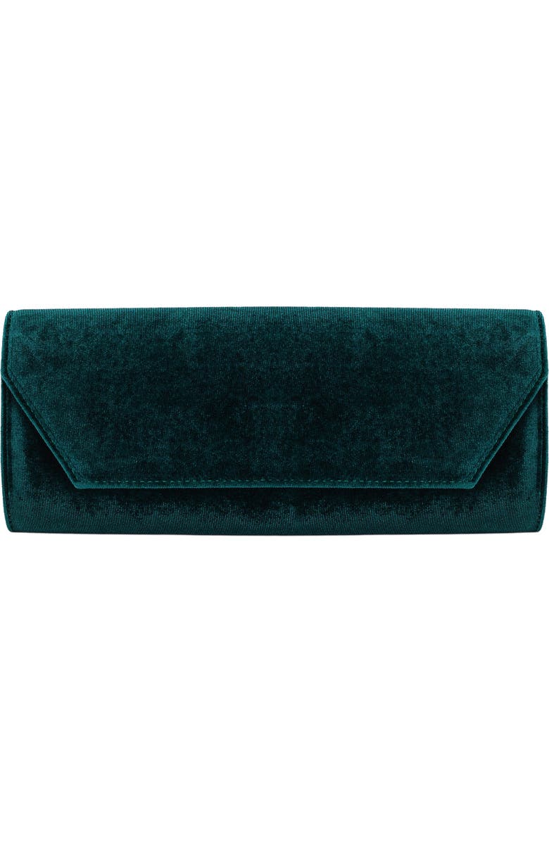 Forever & Always Shoes Scarlett Evening Purse, Main, color, Emerald Green Velvet