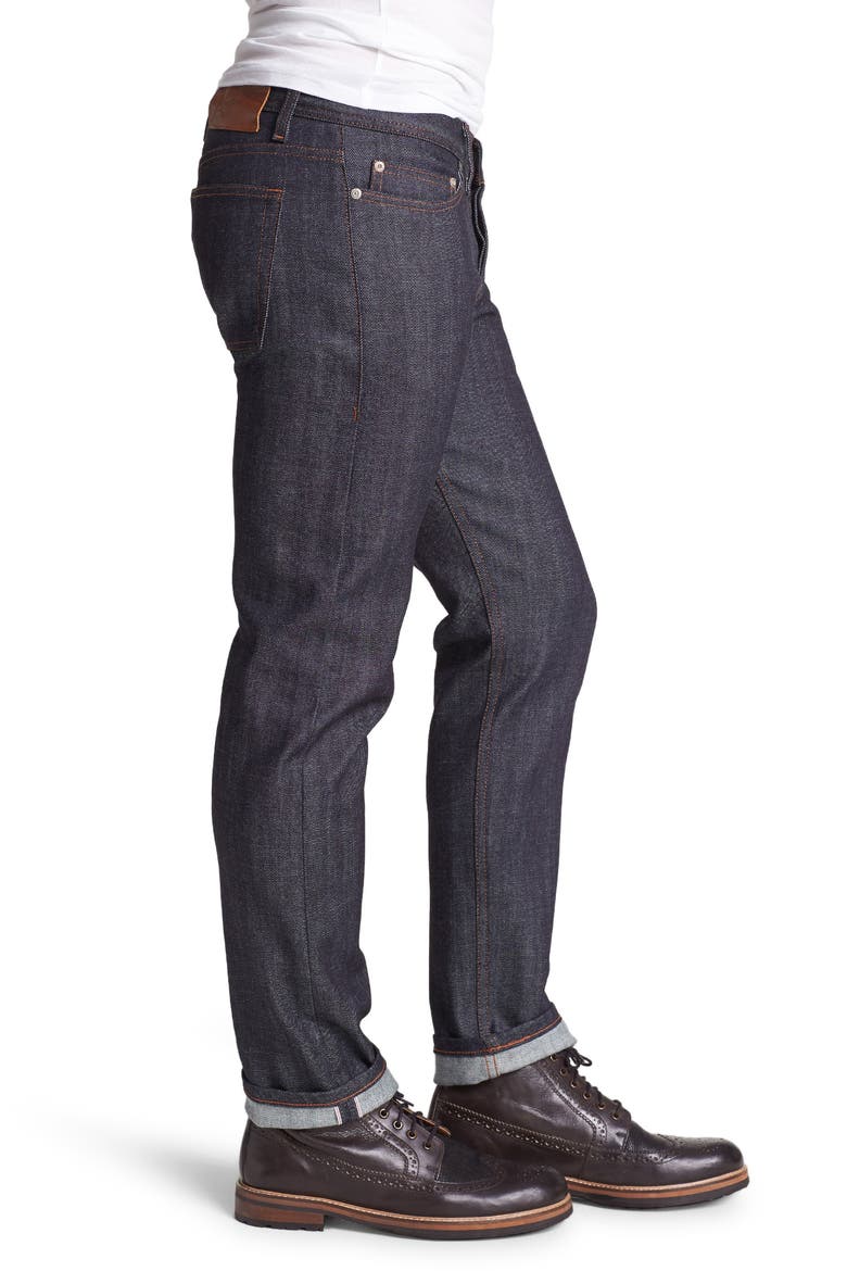 Weird Guy Slim Fit Raw Jeans, Alternate, color, STRETCH SELVEDGE