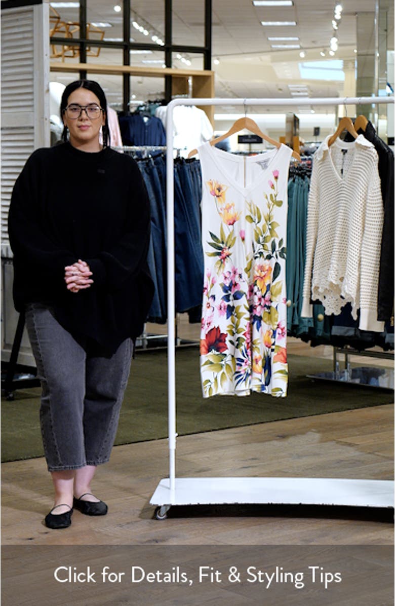 Darcy Verde Blooms Sleeveless Knit Minidress, sales video thumbnail