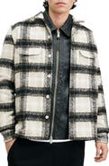 AllSaints Lapse Plaid Fleece Overshirt