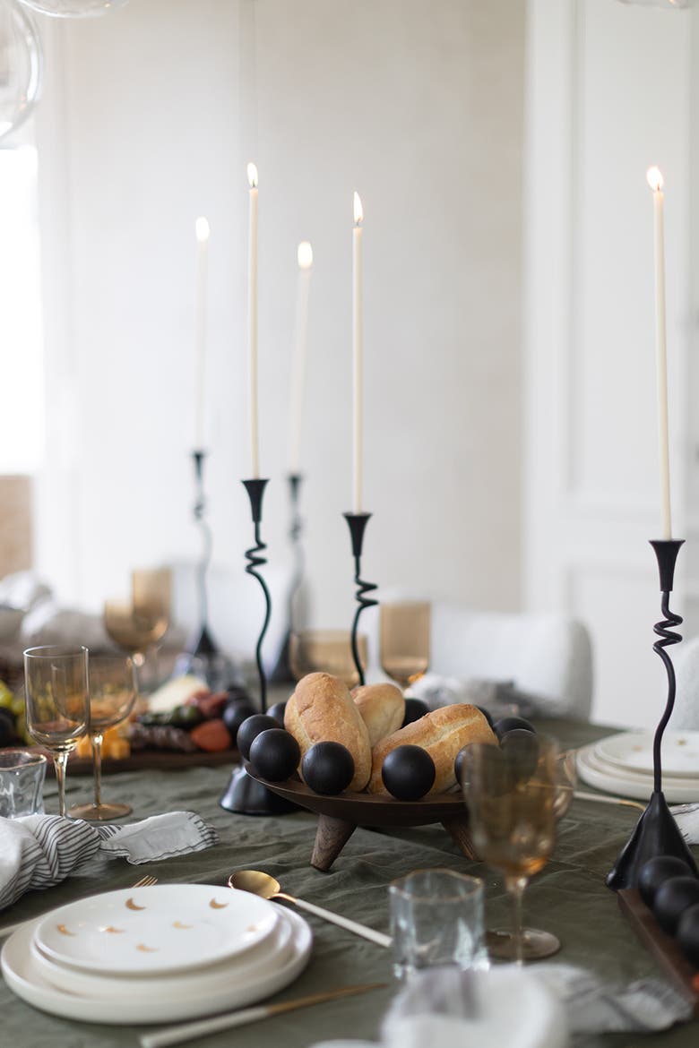 Winding Taper Candle Holders Set of Two, Alternate, color, Black