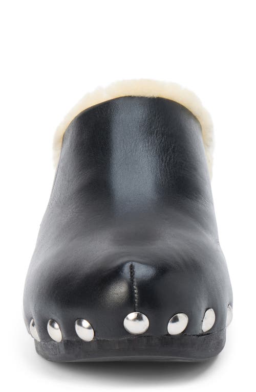 Matisse Mayfair Faux Shearling Lined Clog In Black